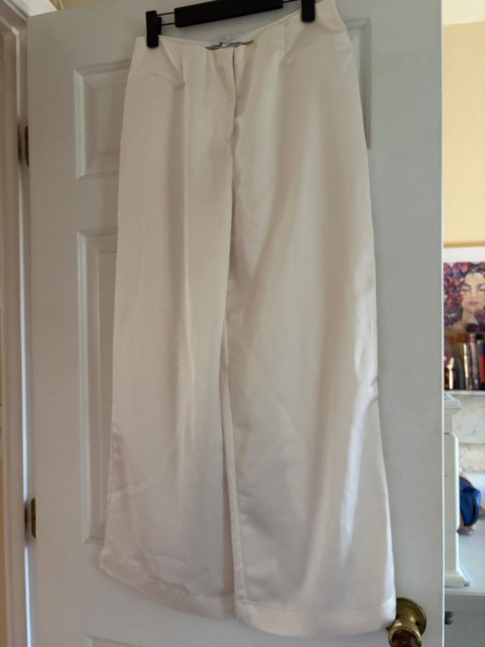 L’Academie Cream Satin Pants - Size S